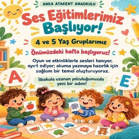 4 ve 5 yaş gruplarımız, önümüzdeki hafta itibarıyla ses eğitimi çalışmalarına başlıyor.