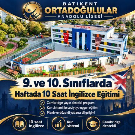 9. ve 10. Sınıflarda Haftada 10 Saat İngilizce Eğitimi