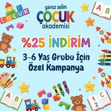 3-6 Yaş Grubuna Özel %25 İndirim! 🎉