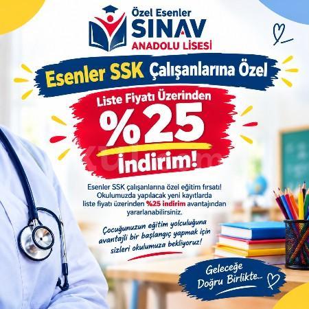 Esenler SSK Çalışanlarına Özel %25 İndirim!