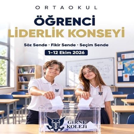 Girne Koleji Ortaokulunda “Öğrenci Liderlik Konseyi” seçimleri 1 Ekim’de başlıyor! 🗳️