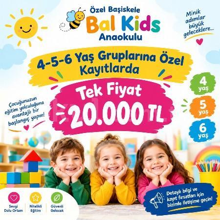 4-5-6 Yaş Gruplarına Özel Tek Fiyat: 20.000 TL!