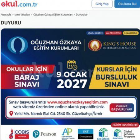 Oğuzhan Özkaya Eğitim Kurumları 2027 Baraj ve Bursluluk Sınavı Kayıtları Başladı.