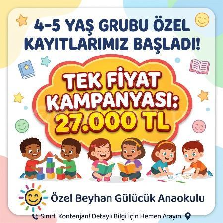 4-5 Yaş Kayıtlarında 27.000 TL Fırsatı!