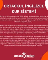 ORTAOKUL İNGİLİZCE KURS SİSTEMİ 2
