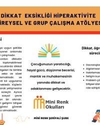 Şerifali Mini Renk Şubemizde Cumartesi Günü Atölyelerimiz Başlıyor