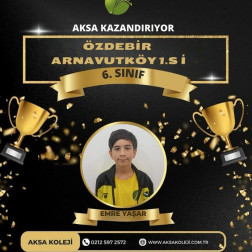 Özdebir Türkiye Geneli Deneme Sınavı Birincileri Aksa'da