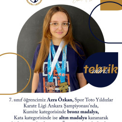 Azra Özkan, Yıldızlar Karate Ligi Kata Kategorisinde Ankara Şampiyonu Oldu