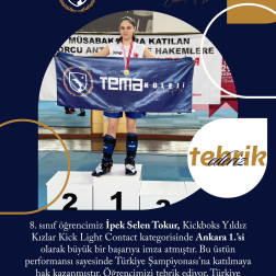 Öğrencimiz İpek Selen Tokur’dan Büyük Başarı
