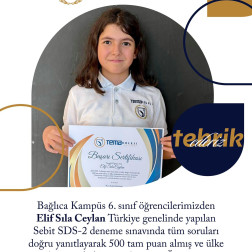 SEBİT SDS-2 Türkiye Geneli Sınavında Büyük Başarı