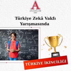 Anabilim Ortaokulundan Türkiye İkinciliği Başarısı
