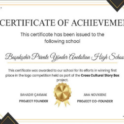 eTWİNNİNG PROJE BİRİNCİLİĞİMİZ