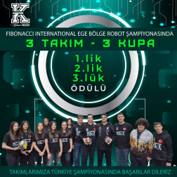 Fibonacci Robot Şampiyonası’nda 3 Takımımızdan 3 Büyük Derece