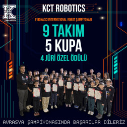 KCT Robotics’ten Fibonacci Robot Şampiyonası’nda Büyük Başarı: 9 Takım, 5 Kupa, 4 Jüri Özel Ödülü