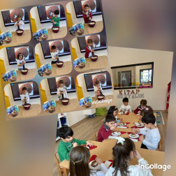 Okul öncesi grubunun mutfak etkinliği çalışması  köstebek pastası yaptık
