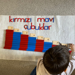 MONTESSORİ KIRMIZI MAVİ ÇUBUKLAR