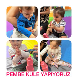 🩷 Denge, Dikkat ve Eğlence: Pembe Kule Yapıyoruz! 🏗️