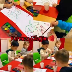 Kırmızı Çileğim – Sanat ve Renkler Etkinliği 🍓🎨