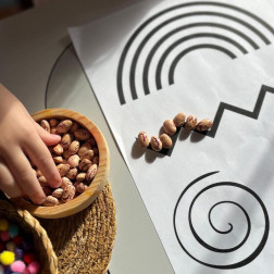 Fasulye ile Çizgi Tamamlama Etkinliği