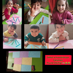 Dikkat ve Koordinasyon – Çubuk Puzzle Etkinliği
