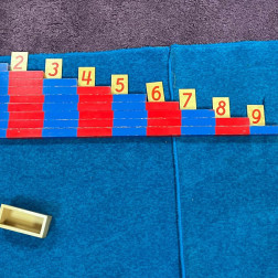 Montessori Matematik Etkinliği Kırmızı Mavi Çubuklar