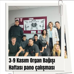 3–9 Kasım Organ Bağışı Haftası Farkındalık Panosu