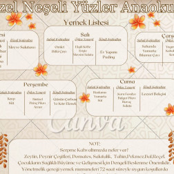 Haftalık Yemek Menüsü