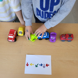 🚗 Yönleri Öğreniyoruz: Renkli Araç Aktivitesi