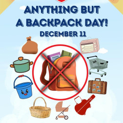 "Anything But A Backpack Day" Etkinliği