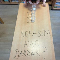 Nefes egzersizi ve deney çalışması gerçekleştirdik!