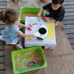 Duyusal Keşif ve Taneli Malzeme Aktarma Etkinliği