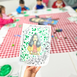 Müzik ve Sanat Parmak Boyası Çalışması