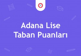 Adana Lise Taban Puanları ve Yüzdelik Dilimleri 2025