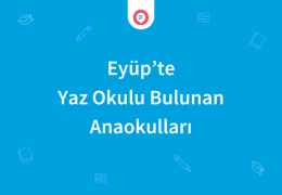 Eyüp'te Yaz Okulu Bulunan Anaokulları