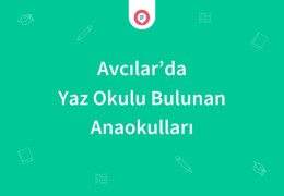 Avcılar'da Yaz Okulu Bulunan Anaokulları