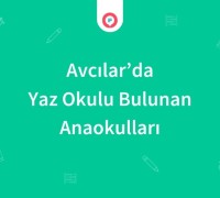 Avcılar'da Yaz Okulu Bulunan Anaokulları