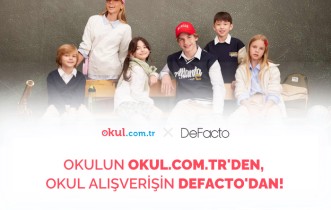 Okulun Okul.com.tr'den, okul alışverişin DeFacto'dan!