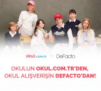 Okulun Okul.com.tr'den, okul alışverişin DeFacto'dan!