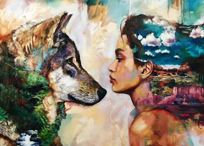 Kadın ve Kurt Resmi