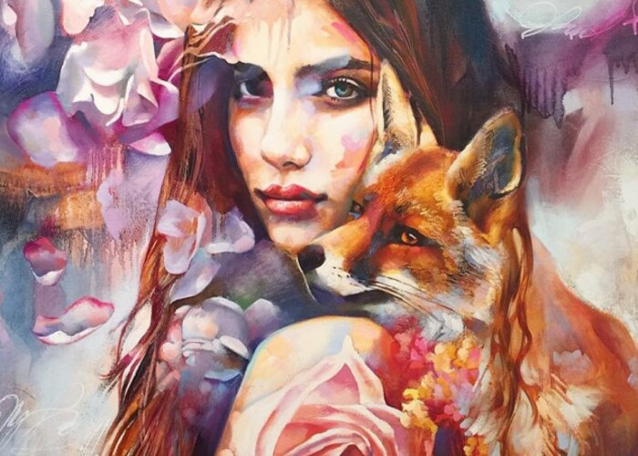 Kadın ve Tilki Resmi