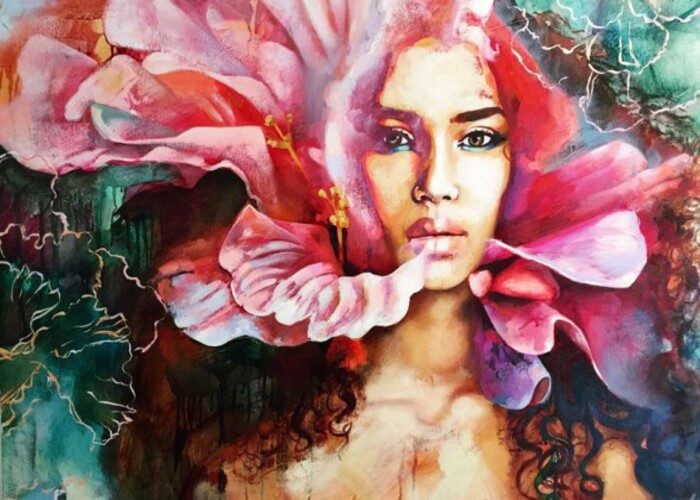 Çiçek Kadın Resmi